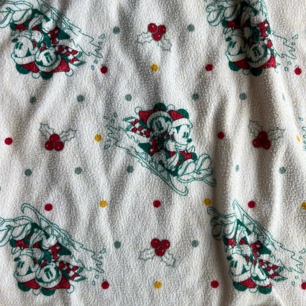 Disney Toddler Girl Mickey & Minnie Sledding Christmas Long Sleeve Nightgown 2T - Picture 5 of 7